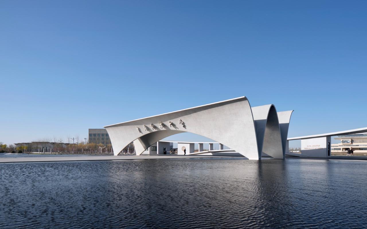 BIM建筑|中国民航大学宁河校区图书馆 / 同济原作工作室