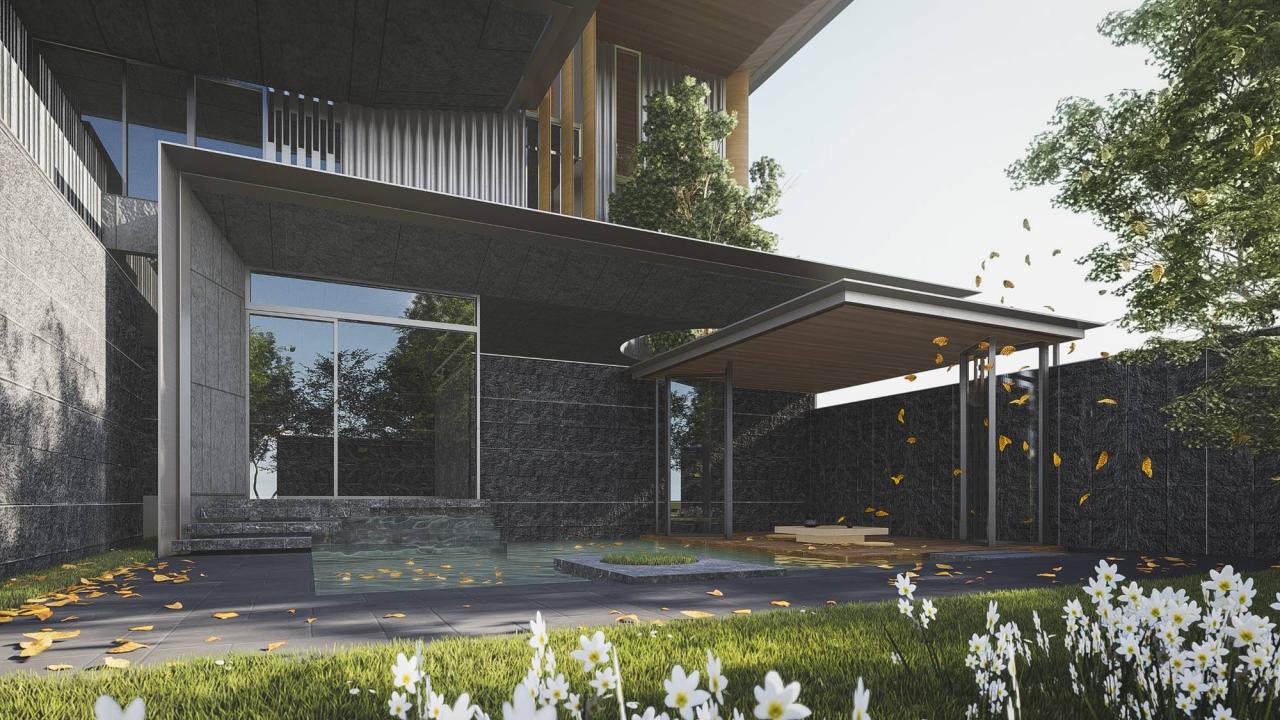 BIM建筑|成都麓湖黑石岛：垂直五连墅 / 孟凡浩-line+建筑事务所