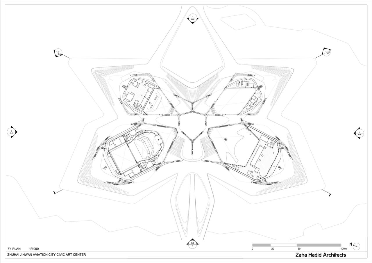 BIM建筑|珠海金湾市民艺术中心 / 扎哈·哈迪德建筑事务所