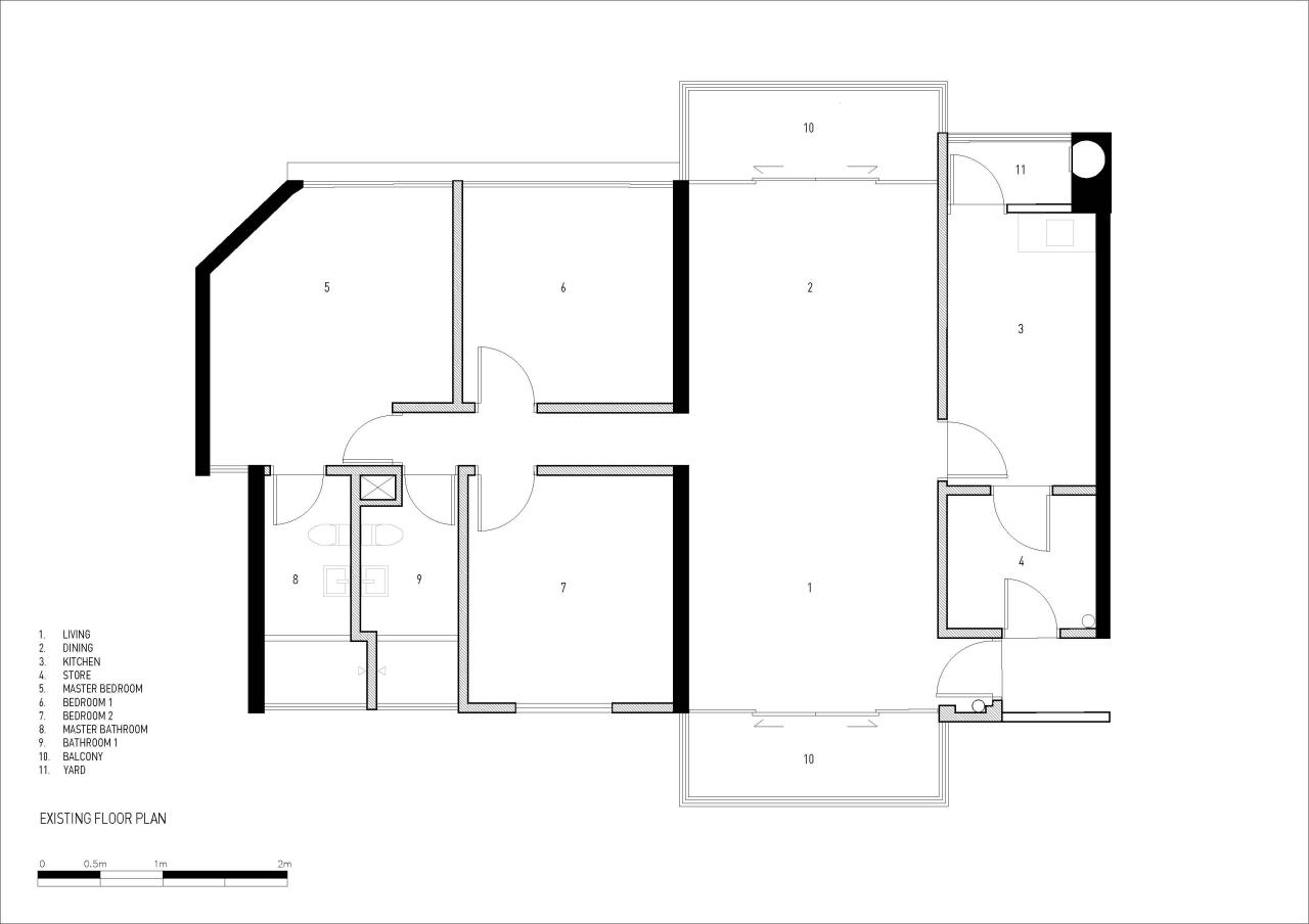 BIM建筑|灵动色彩之家：位于新加坡的粗野派公寓改造 / SPARK