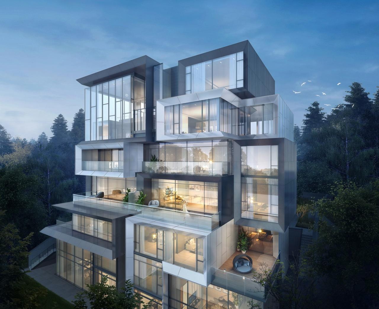 BIM建筑|成都麓湖黑石岛：垂直五连墅 / 孟凡浩-line+建筑事务所