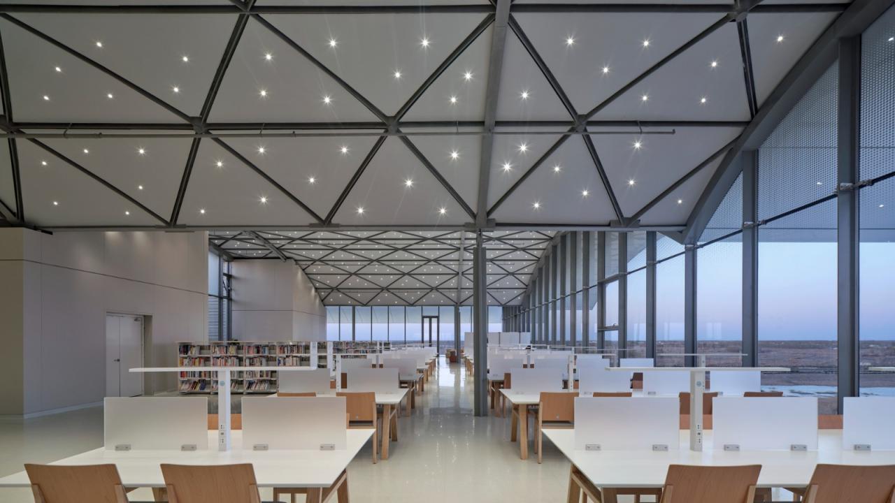 BIM建筑|中国民航大学宁河校区图书馆 / 同济原作工作室