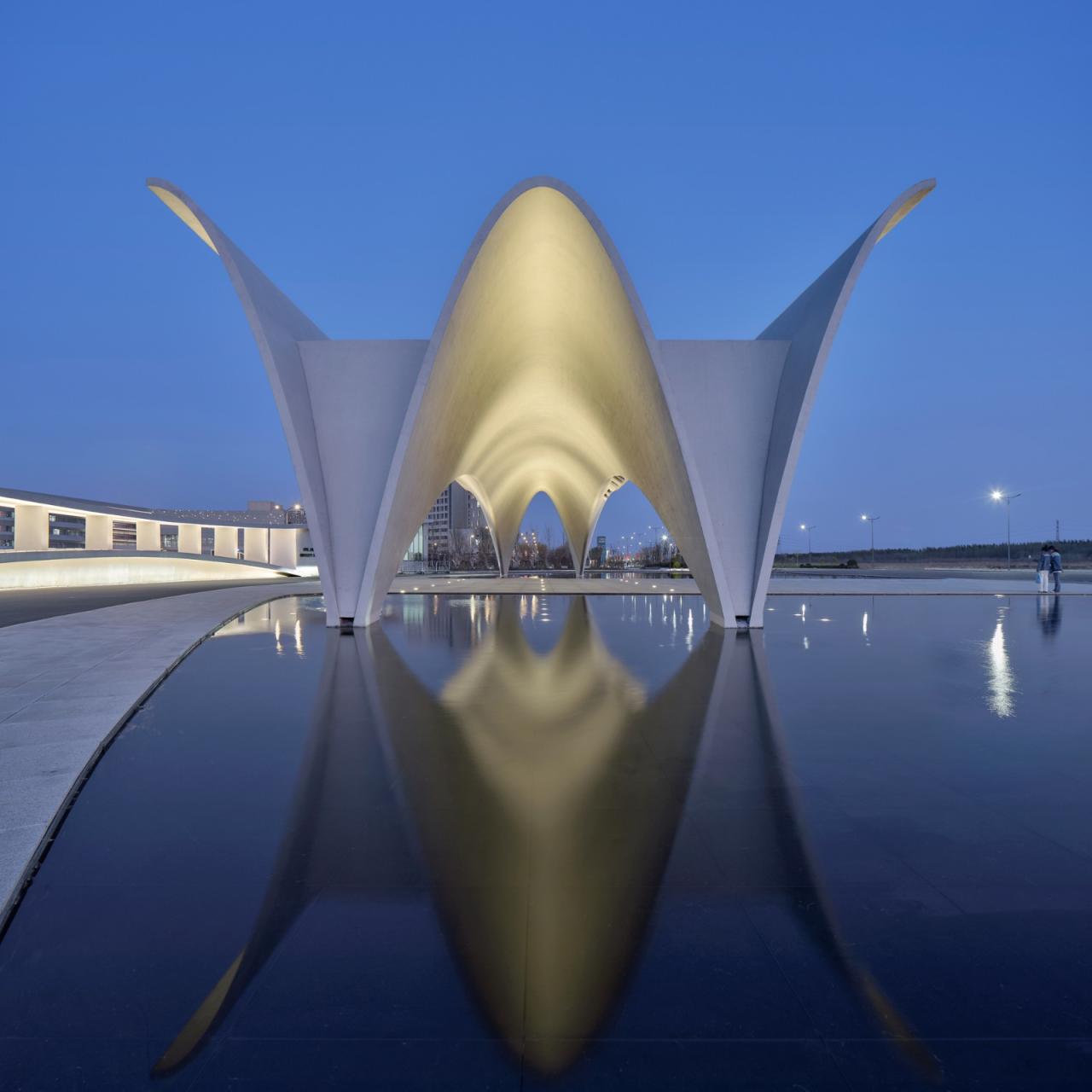 BIM建筑|中国民航大学宁河校区图书馆 / 同济原作工作室