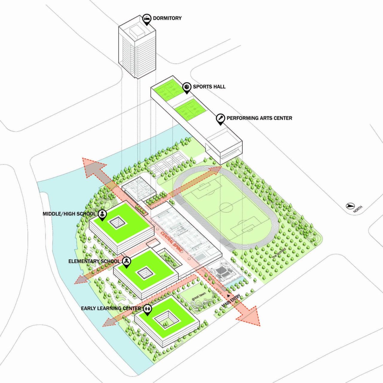 BIM建筑|苏州荟同学校 / Perkins Eastman