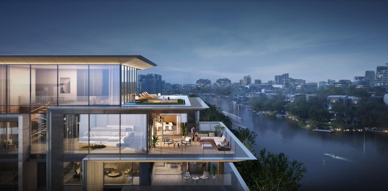 BIM建筑|成都麓湖黑石岛：垂直五连墅 / 孟凡浩-line+建筑事务所