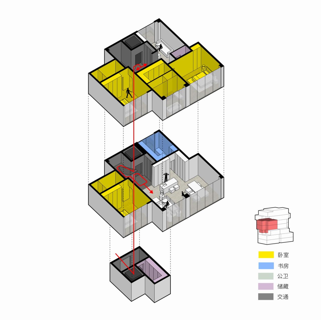 BIM建筑|成都麓湖黑石岛：垂直五连墅 / 孟凡浩-line+建筑事务所