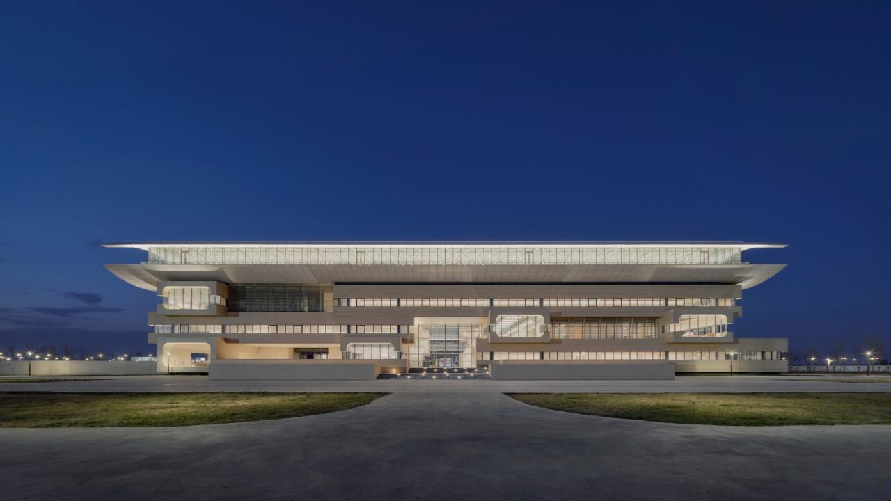 BIM建筑|中国民航大学宁河校区图书馆 / 同济原作工作室