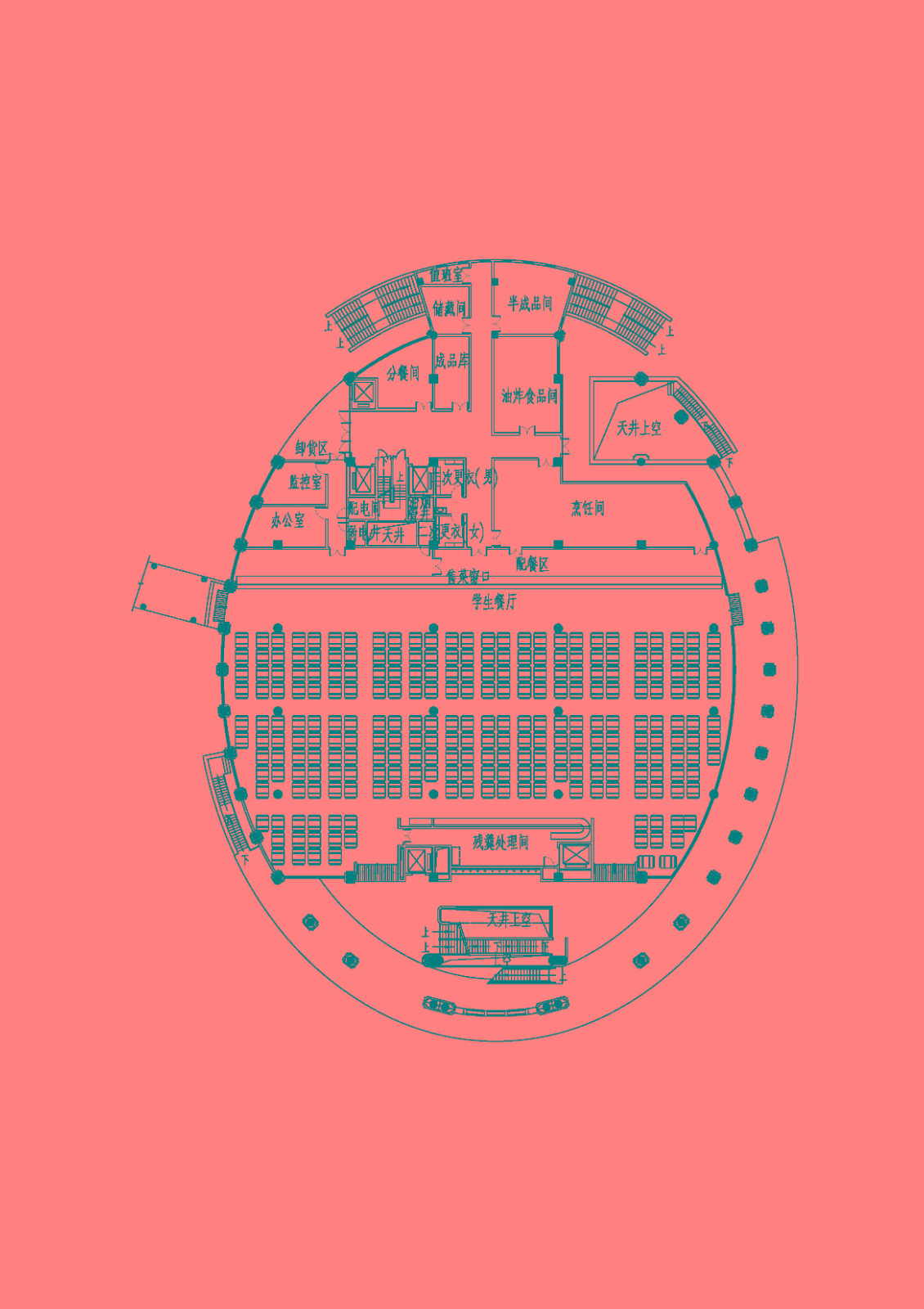 BIM建筑|厦门大学翔安校区中部学生食堂（思源餐厅）/ 厦门大学建筑设计研究院有限公司（AUAD）