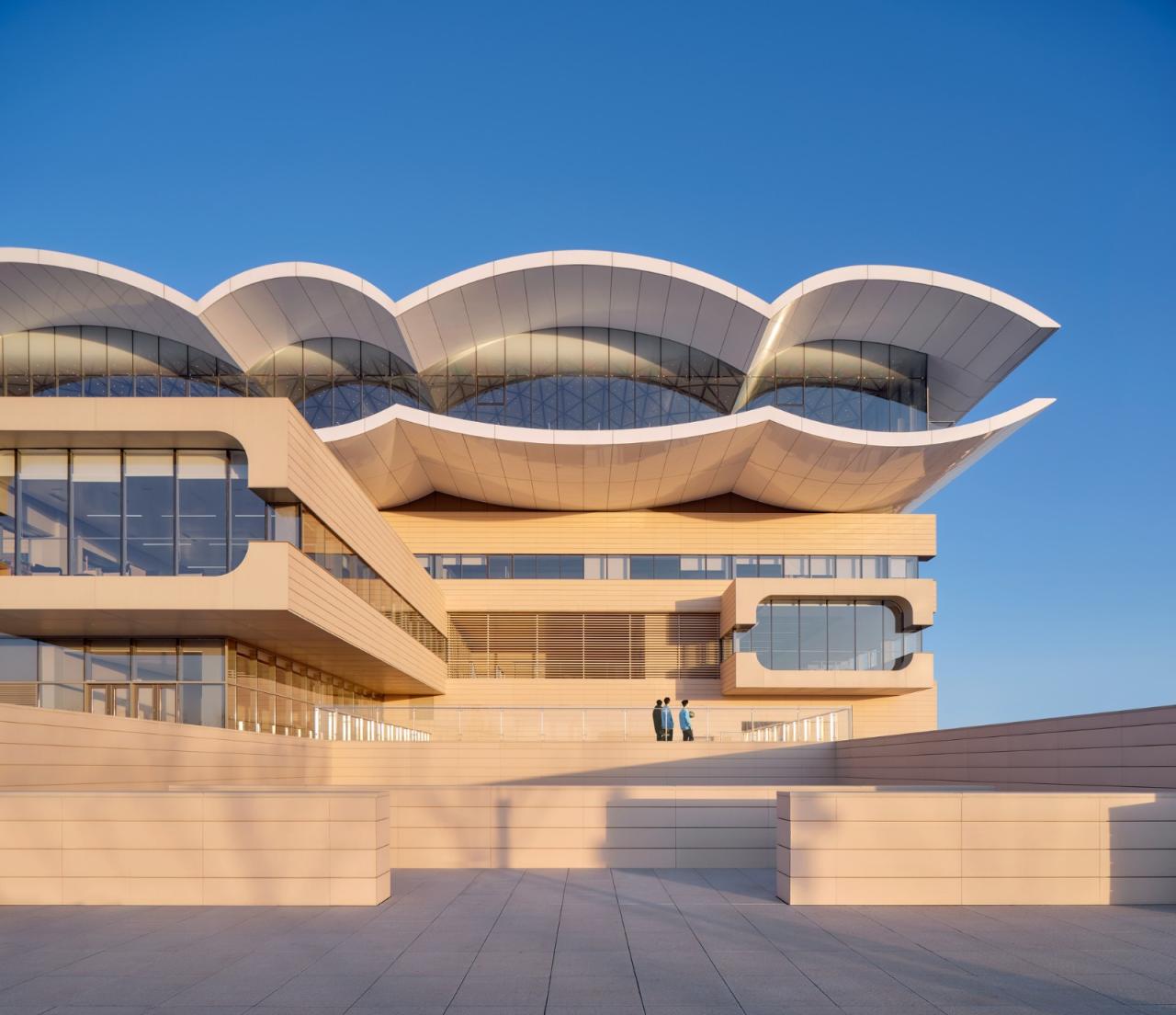 BIM建筑|中国民航大学宁河校区图书馆 / 同济原作工作室