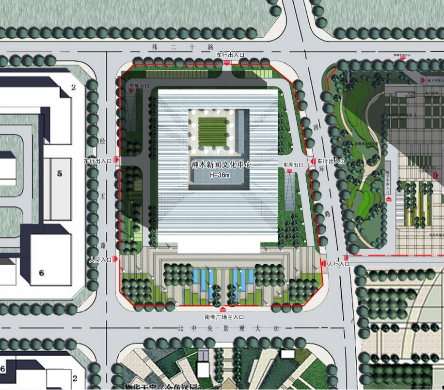 BIM建筑|神木新闻文化中心 / 中科院建筑设计研究院有限公司