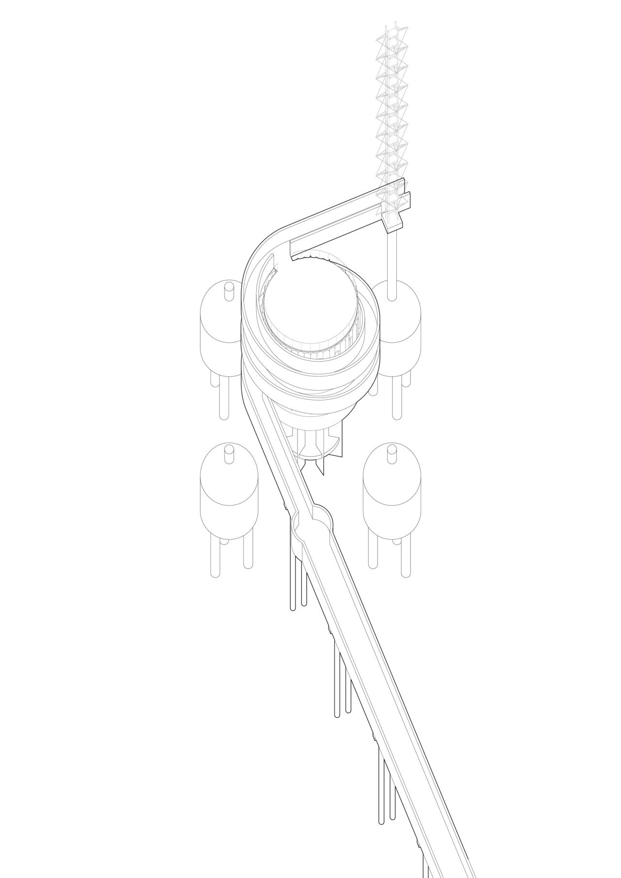 BIM建筑|扭转塔和螺旋站，上海海上的生态基础设施 / HCCH合尘建筑