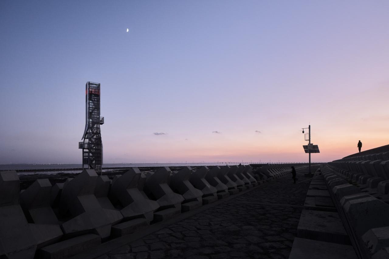 BIM建筑|扭转塔和螺旋站，上海海上的生态基础设施 / HCCH合尘建筑