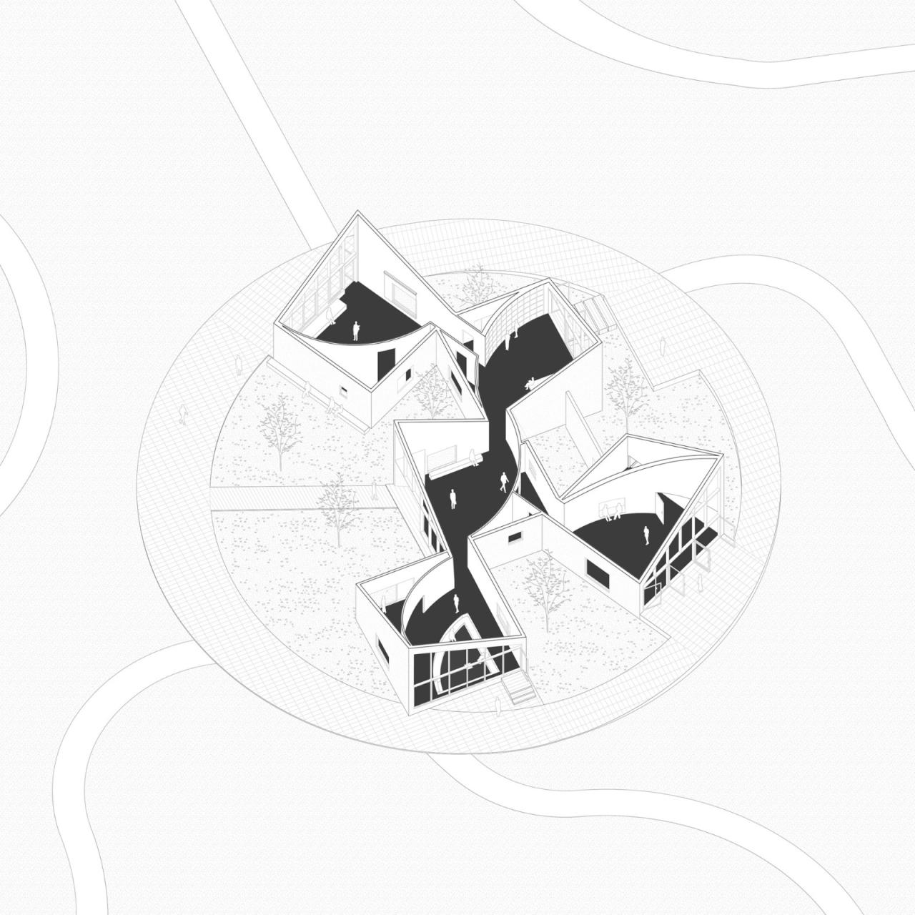 BIM建筑|云台山冰菊花田书馆 / 一树建筑