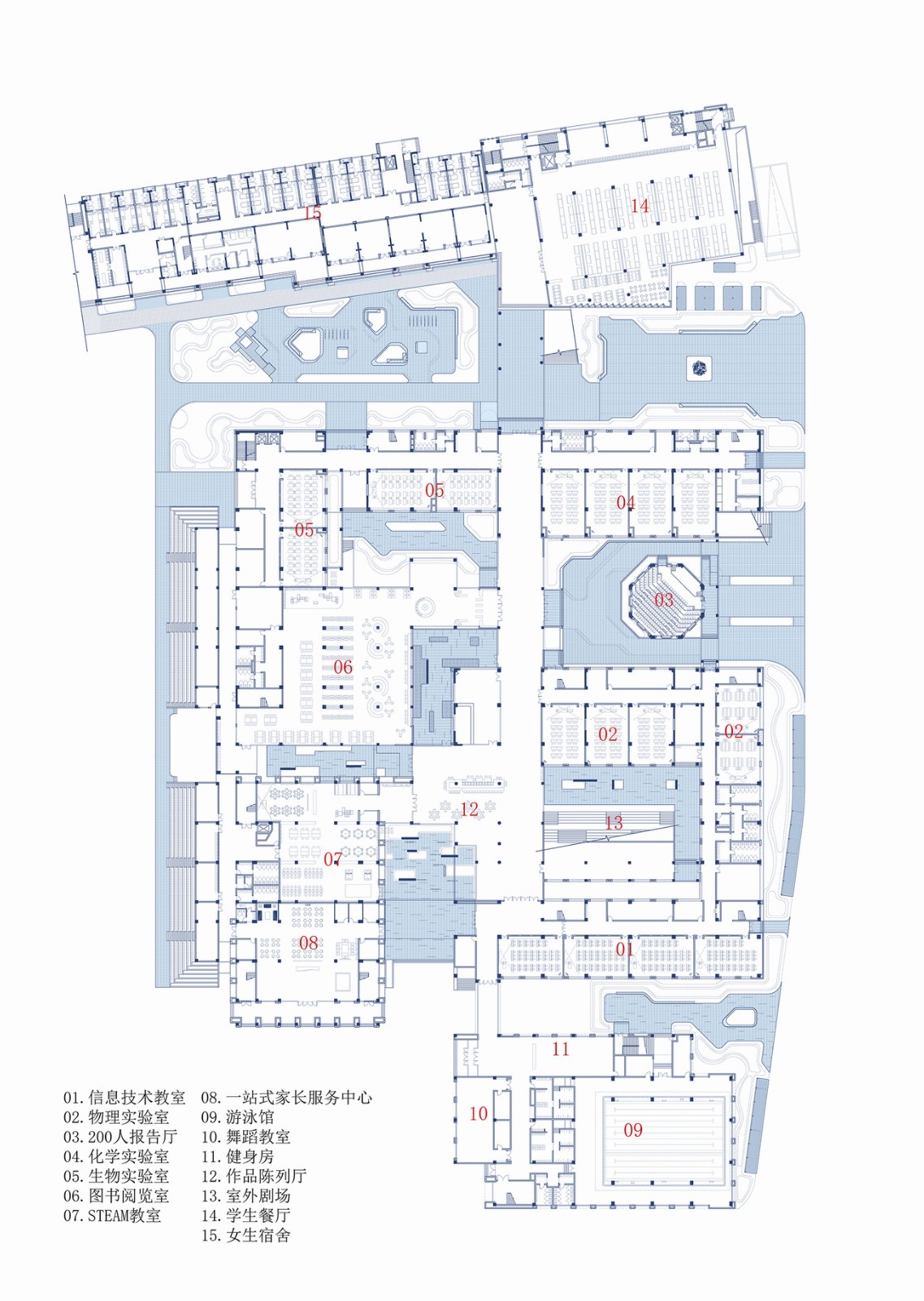 BIM建筑|河南安阳振中学校 / 山东建筑大学建筑城规学院象外营造工作室