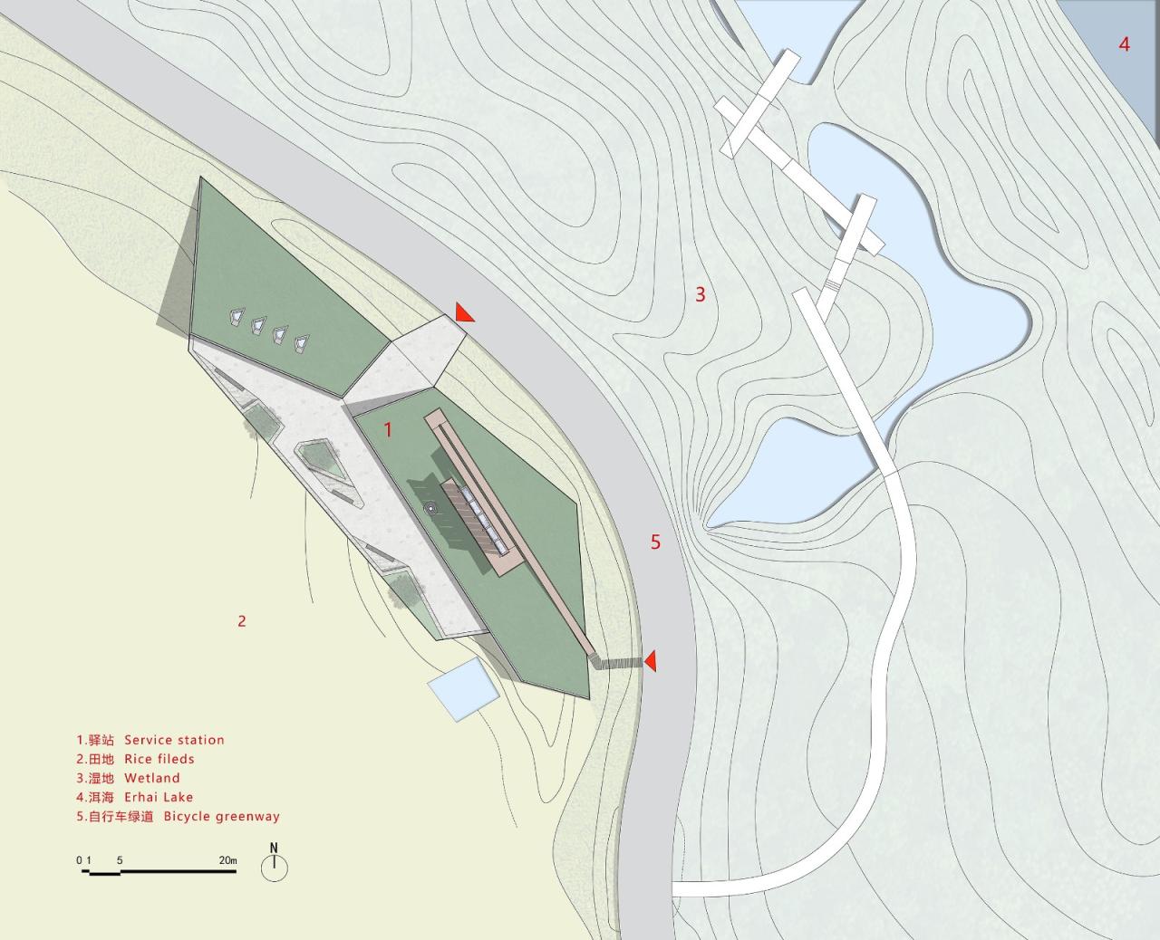 BIM建筑|帆的乡愁：环洱海生态廊道五号驿站 / 三文建筑