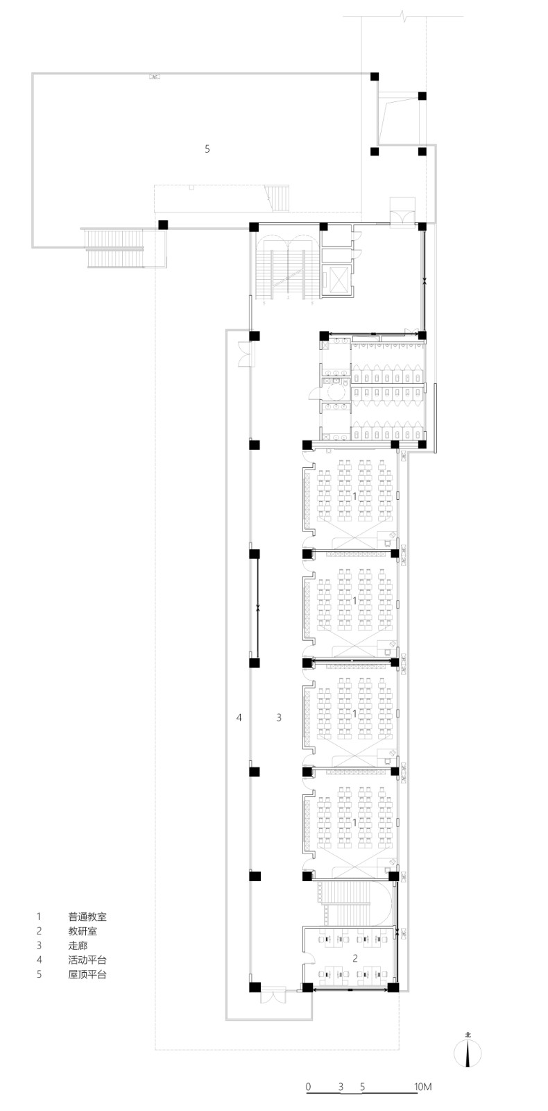 BIM建筑|西安市未央路小学综合楼 / 中国建筑西北设计研究院 屈培青工作室