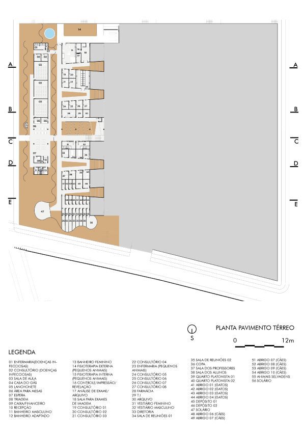 BIM建筑|乌尼埃朗学校兽医院 / Lins Arquitetos Associados