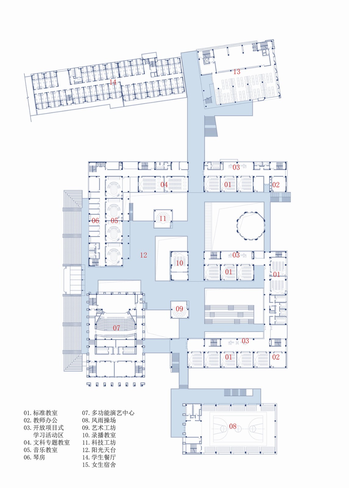 BIM建筑|河南安阳振中学校 / 山东建筑大学建筑城规学院象外营造工作室