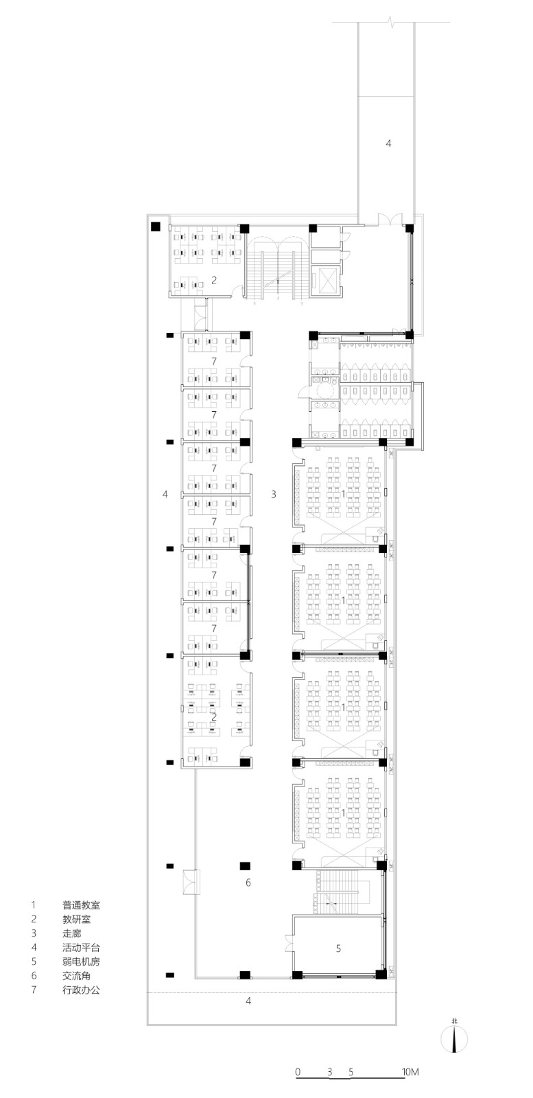 BIM建筑|西安市未央路小学综合楼 / 中国建筑西北设计研究院 屈培青工作室