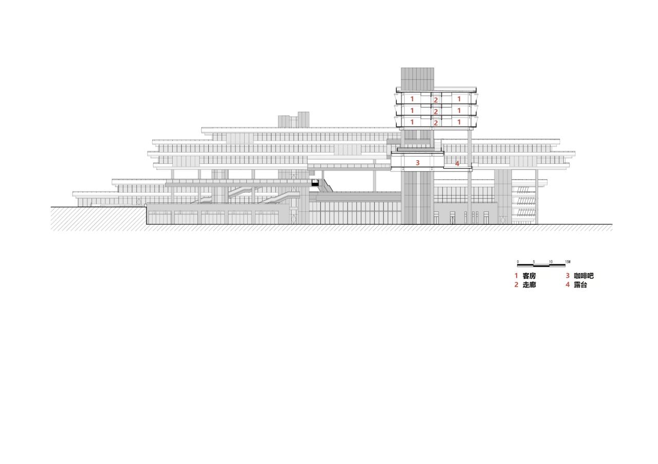 BIM建筑|徐州园博园宕口酒店 / 筑境设计