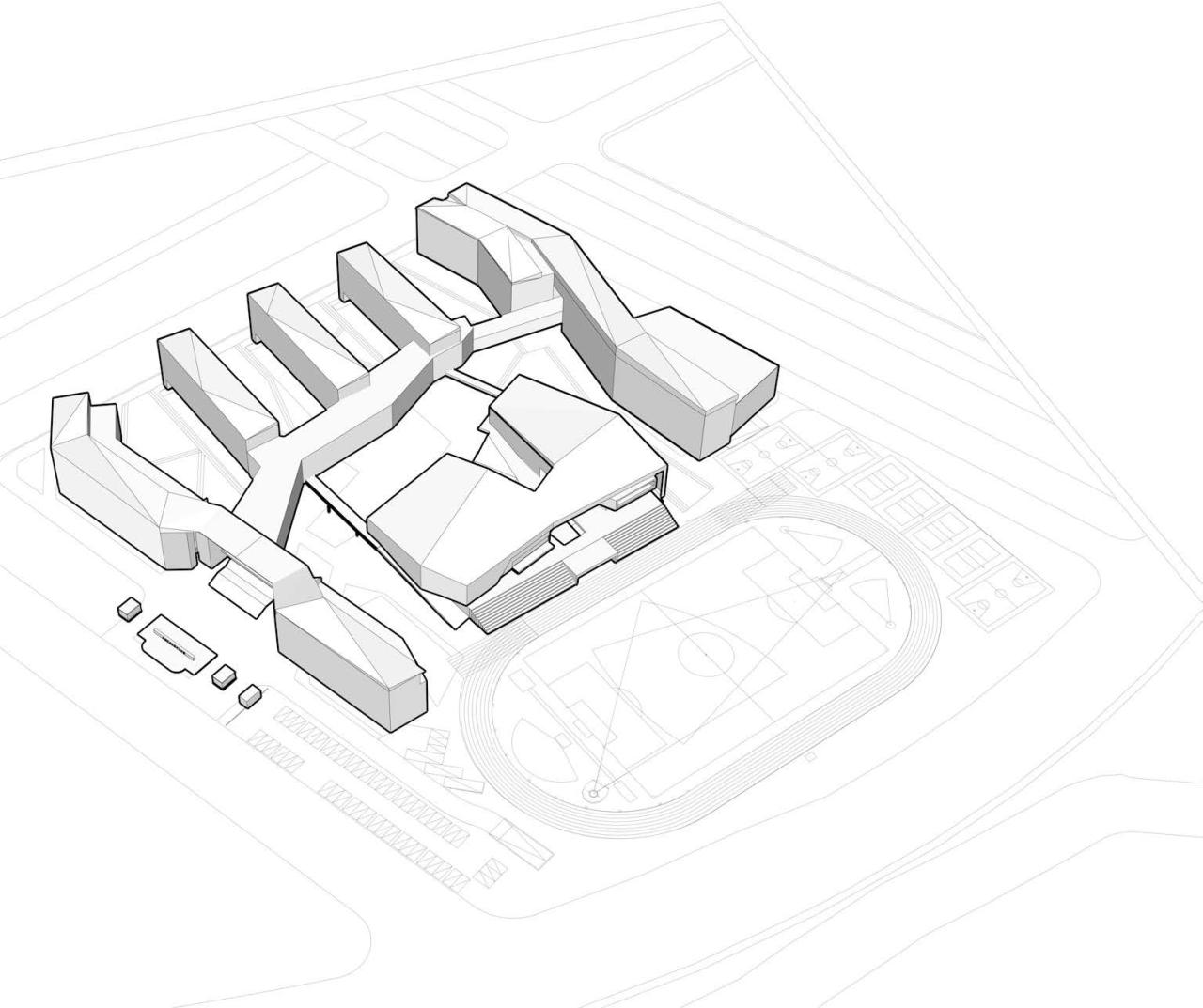 BIM建筑|杭州中泰中学建筑设计 / LZGC量子构城设计事务所+浙江建院建筑规划设计院
