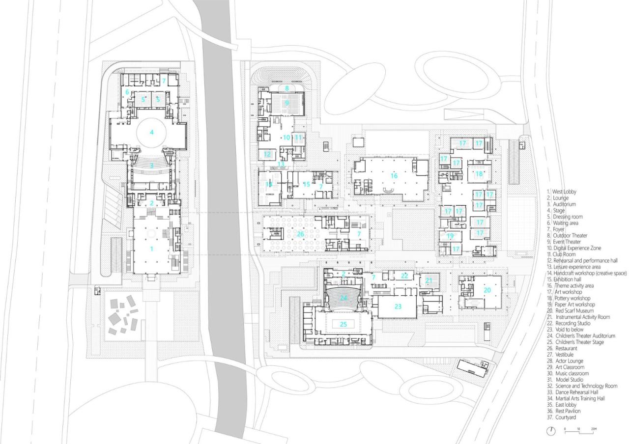 BIM建筑|浦东新区青少年活动中心和群众艺术馆 / 山水秀建筑事务所