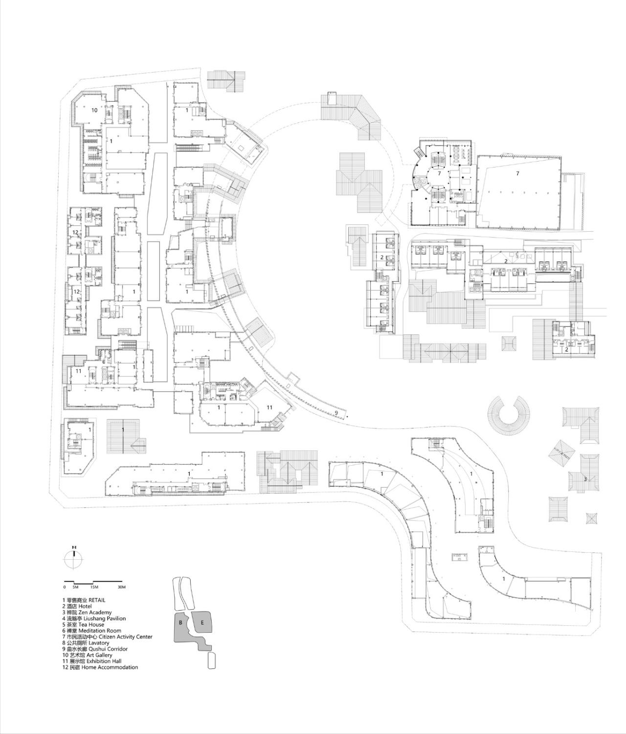 BIM建筑|成都彭州龙兴寺区域城市更新 / BIAD-ASA筑景工作室