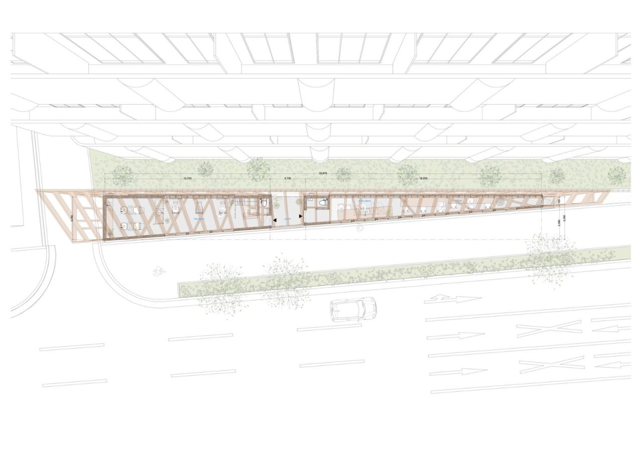 BIM建筑|4x59米三角地，YOKONAGAYA 美容院 / Office for Environment Architecture