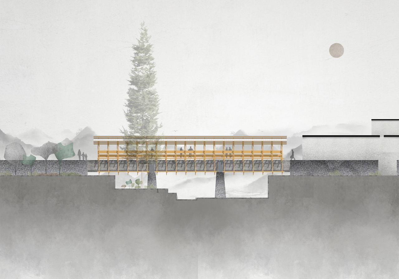 BIM建筑|丰梧季·水渠廊桥 / IARA