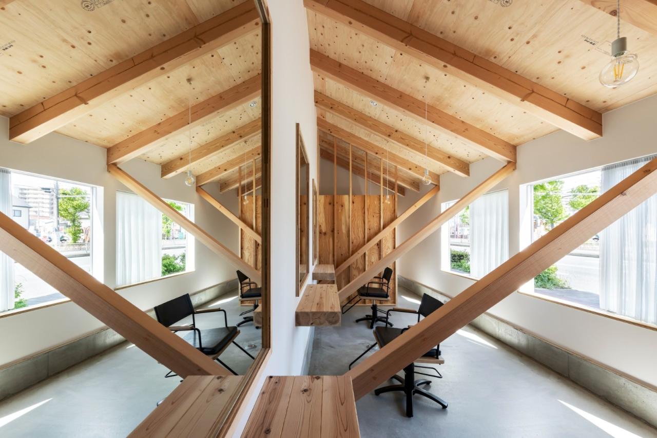 BIM建筑|4x59米三角地，YOKONAGAYA 美容院 / Office for Environment Architecture