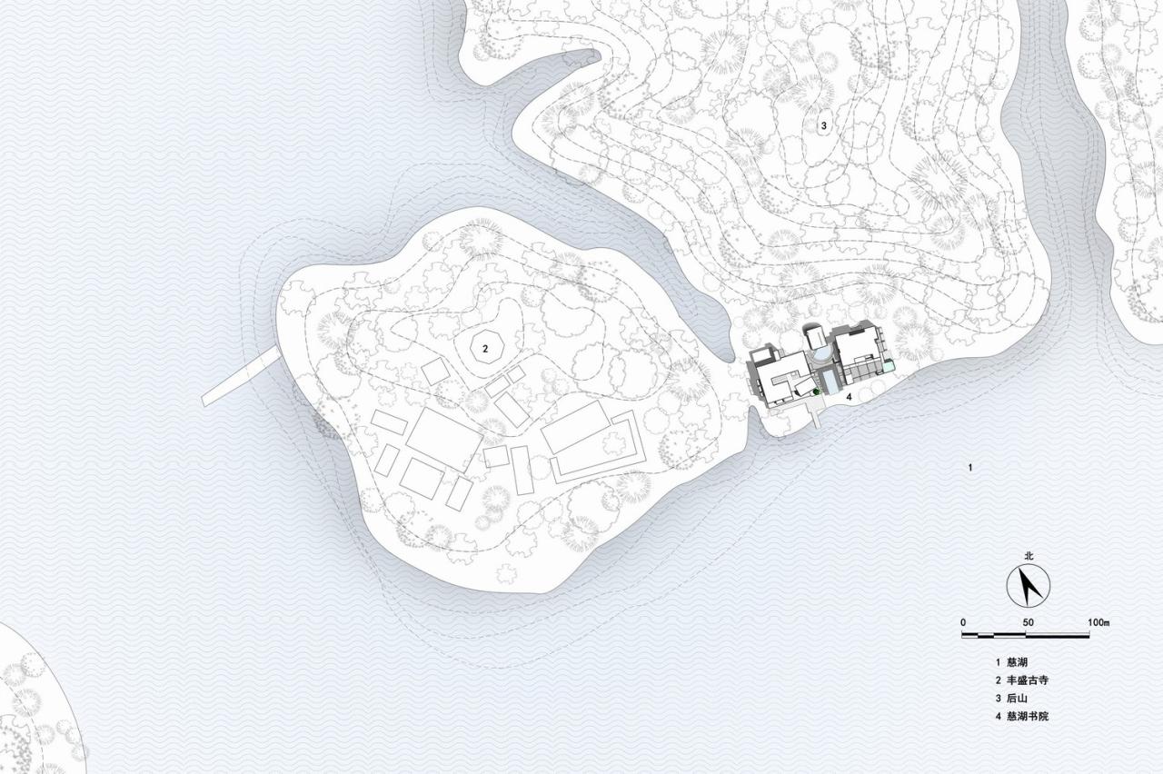 BIM建筑|回应古寺和山水的人文居所：清远慈湖书院 / 城外建筑