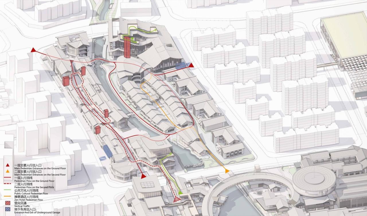 BIM建筑|成都彭州龙兴寺区域城市更新 / BIAD-ASA筑景工作室