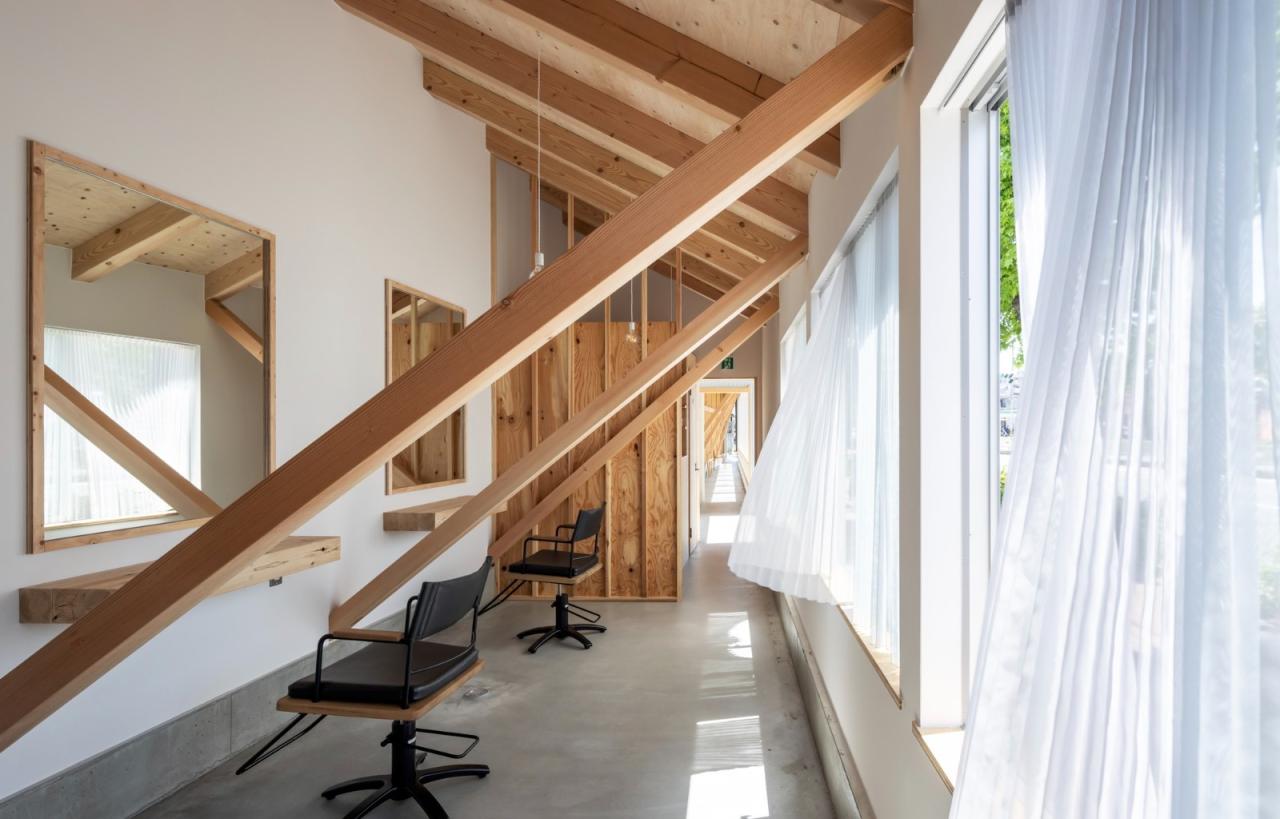 BIM建筑|4x59米三角地，YOKONAGAYA 美容院 / Office for Environment Architecture