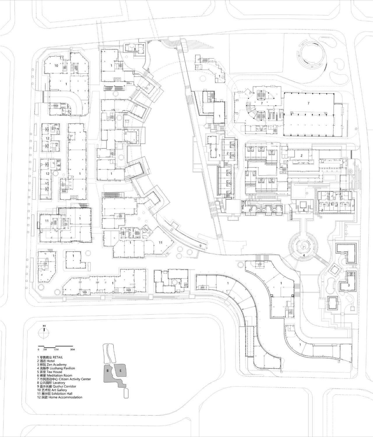 BIM建筑|成都彭州龙兴寺区域城市更新 / BIAD-ASA筑景工作室