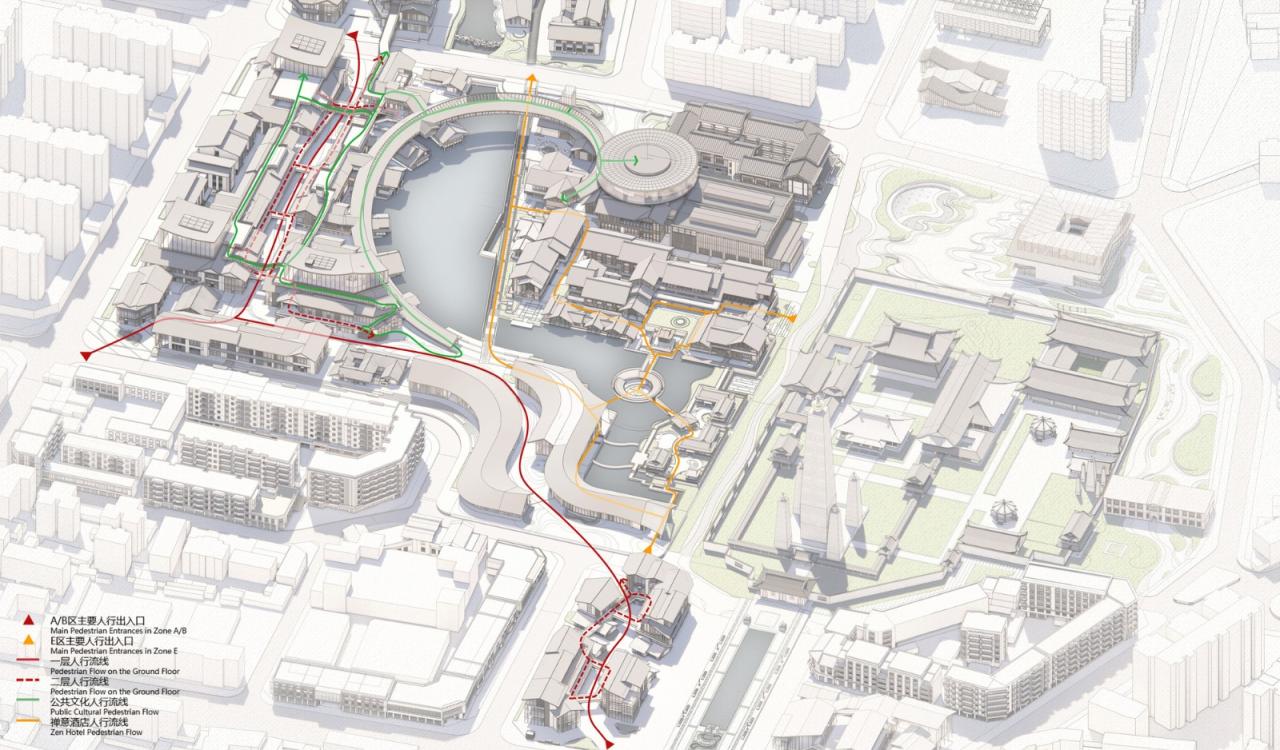 BIM建筑|成都彭州龙兴寺区域城市更新 / BIAD-ASA筑景工作室