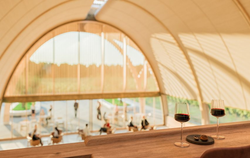 BIM建筑|福斯特为西班牙酒庄设计桶形拱形游客中心