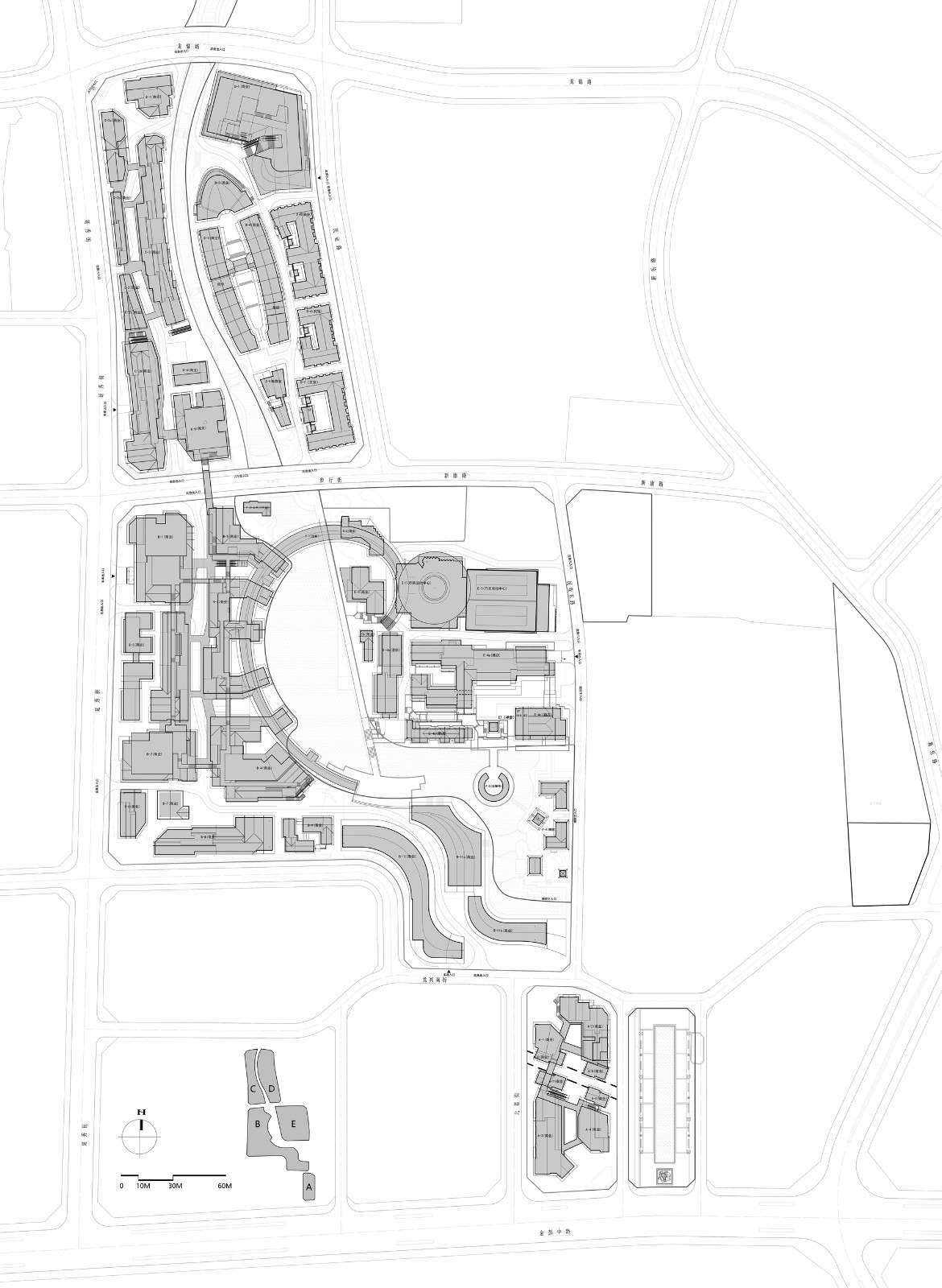 BIM建筑|成都彭州龙兴寺区域城市更新 / BIAD-ASA筑景工作室