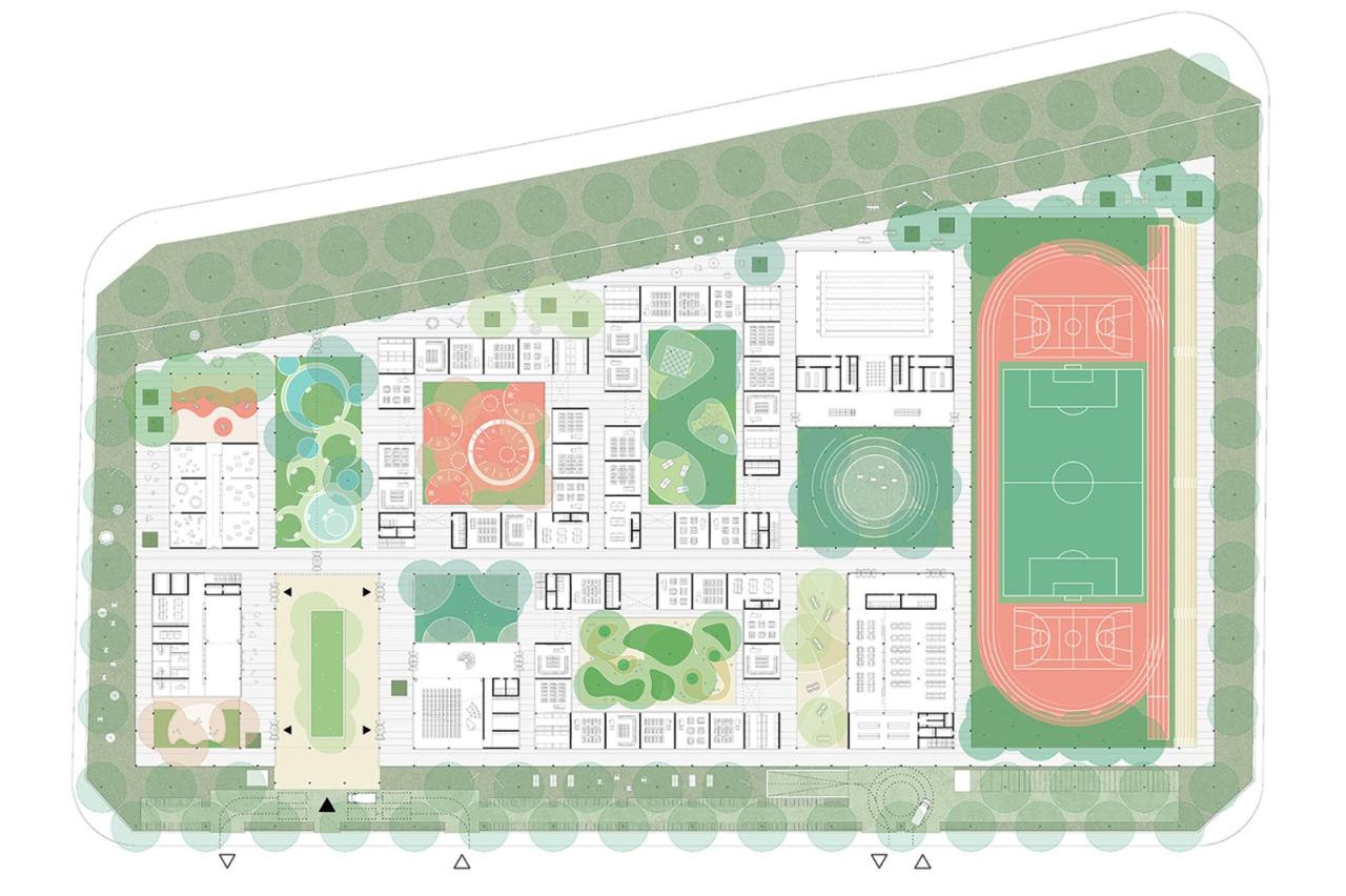 BIM建筑|九园学校：与自然共生的校园新场景 / TOPOTEK 1
