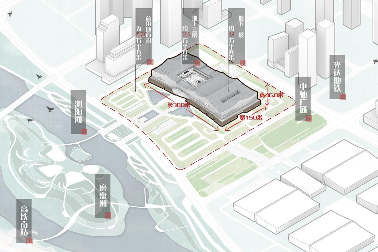 BIM建筑|长沙国际会议中心：水云潇湘 翰墨中华 / 华南理工大学建筑设计研究院有限公司