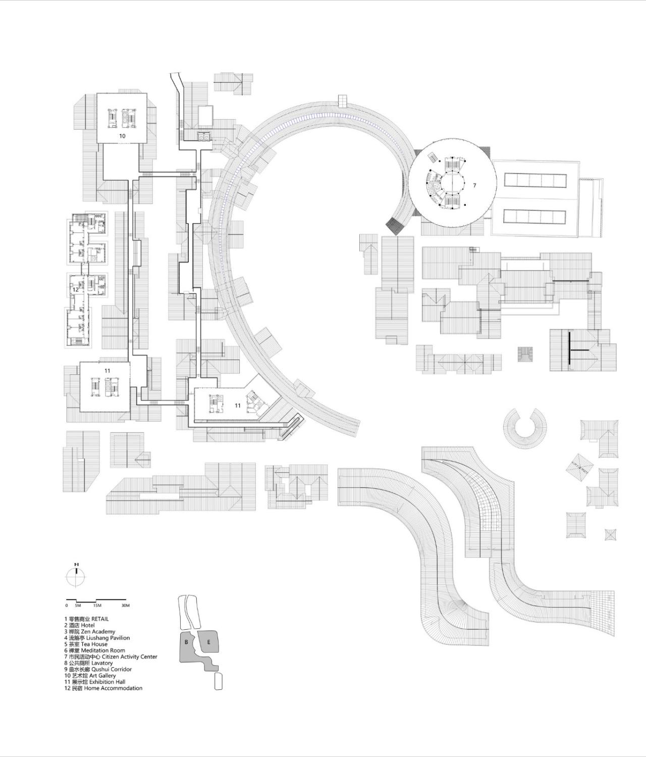 BIM建筑|成都彭州龙兴寺区域城市更新 / BIAD-ASA筑景工作室