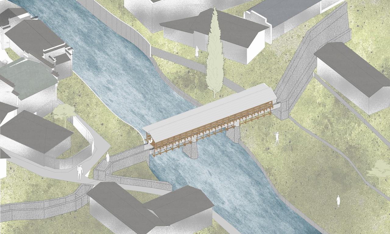 BIM建筑|丰梧季·水渠廊桥 / IARA