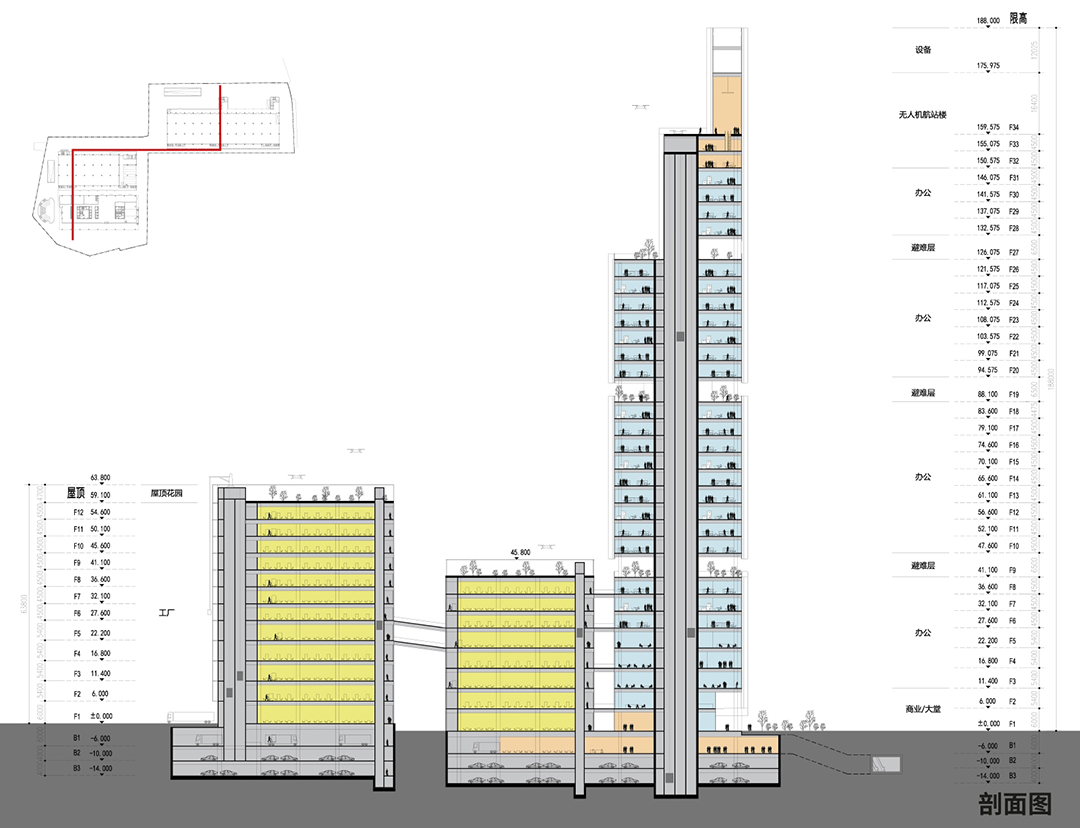 BIM建筑|中标候选方案：深圳宝安客运中心“工业上楼”项目 / SOPA祚诚建筑