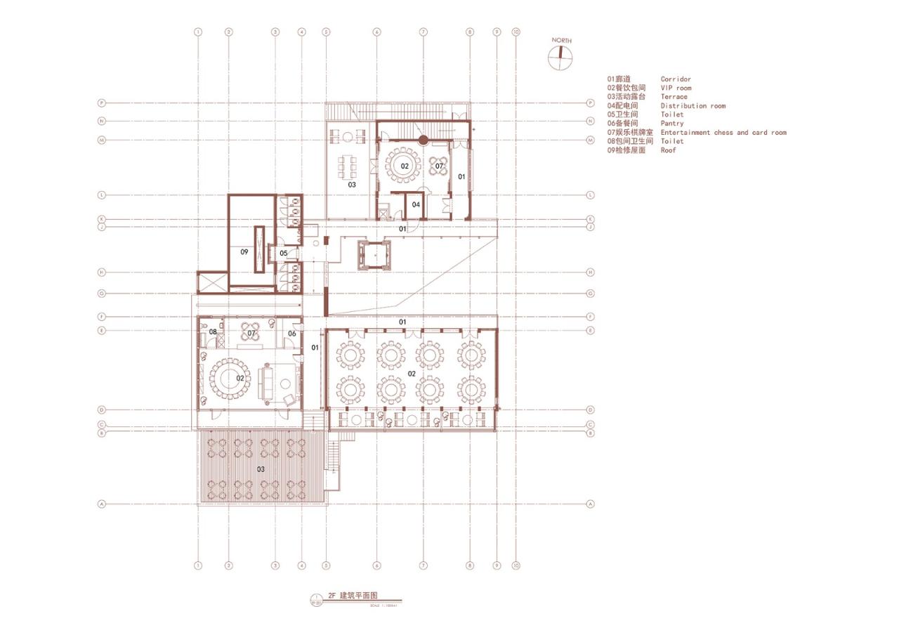 BIM建筑|桐乡濮院红旗漾杉林部落共享餐厅 / 上海严旸建筑设计工作室