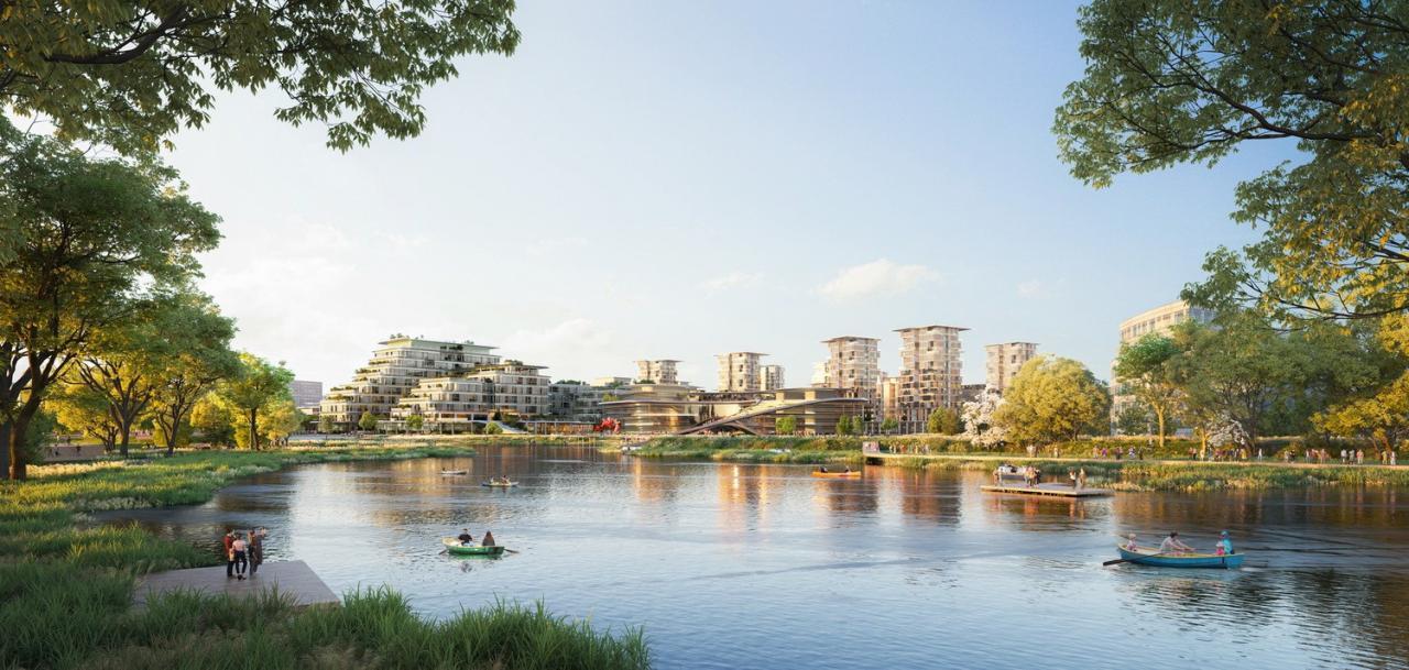 BIM建筑|水乡社区:上海西岑科创中心 / Foster + Partners