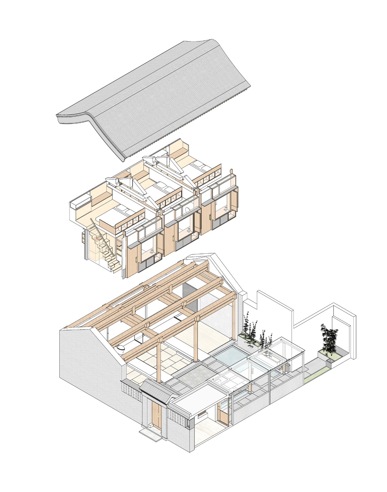 BIM建筑|刘海胡同：合院民宿 / 王维仁建筑设计研究室