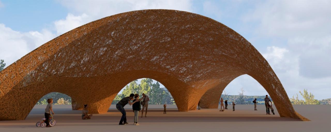 BIM建筑|‘蛹’入口展馆 / Cave Urban