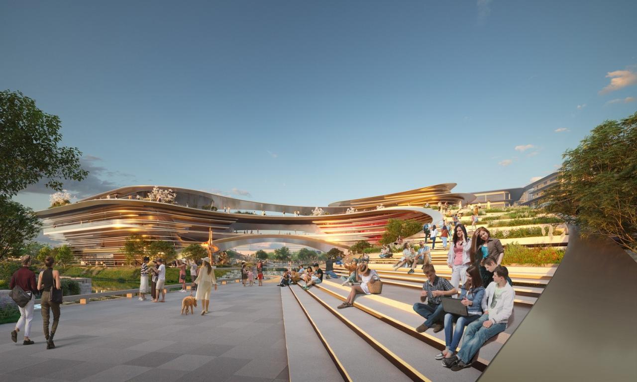 BIM建筑|水乡社区:上海西岑科创中心 / Foster + Partners