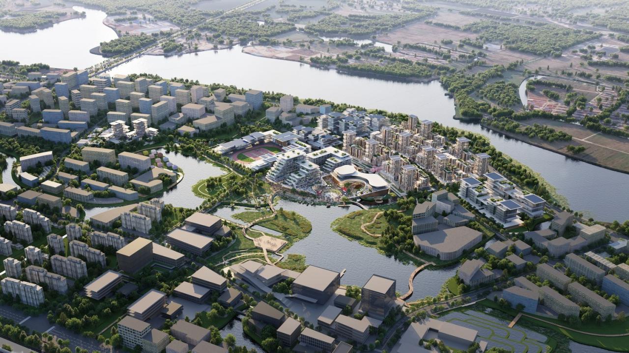 BIM建筑|水乡社区:上海西岑科创中心 / Foster + Partners