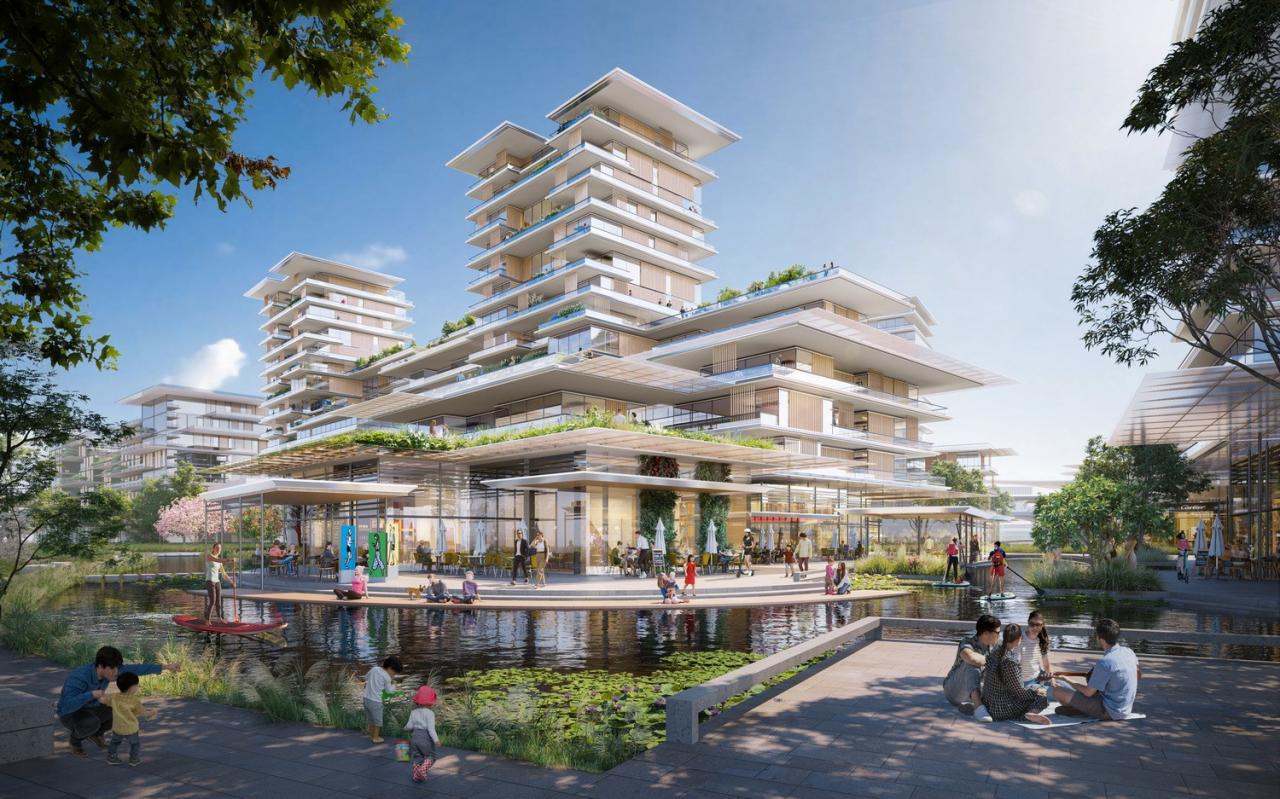 BIM建筑|水乡社区:上海西岑科创中心 / Foster + Partners