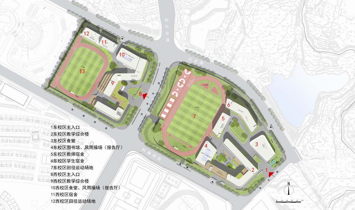 BIM建筑|在山边眺望云朵:云南省玉溪弘玉中学设计记 / 思序产教融合研究中心